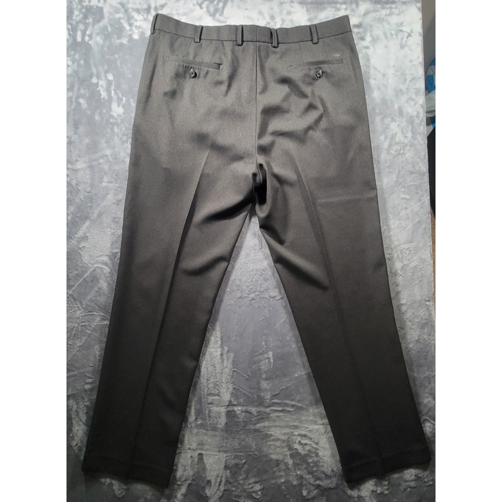 Peter Millar Mens 38x32 Wicking Dress Pants Polyester Gray Flat Front - Picture 2 of 13